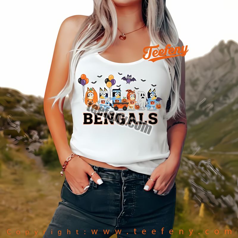 Cincinnati Bengals Bluey Halloween Parade Costume Tanktop Men Cincinnati Bengals Bluey Halloween Parade Costume Tanktop Men