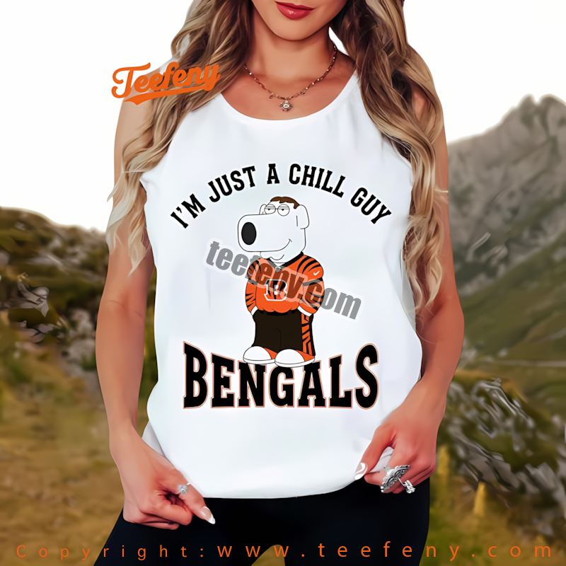 Cincinnati Bengals Brian Griffin Chill Guy Tanktop Men Women Cincinnati Bengals Brian Griffin Chill Guy Tanktop Men Women