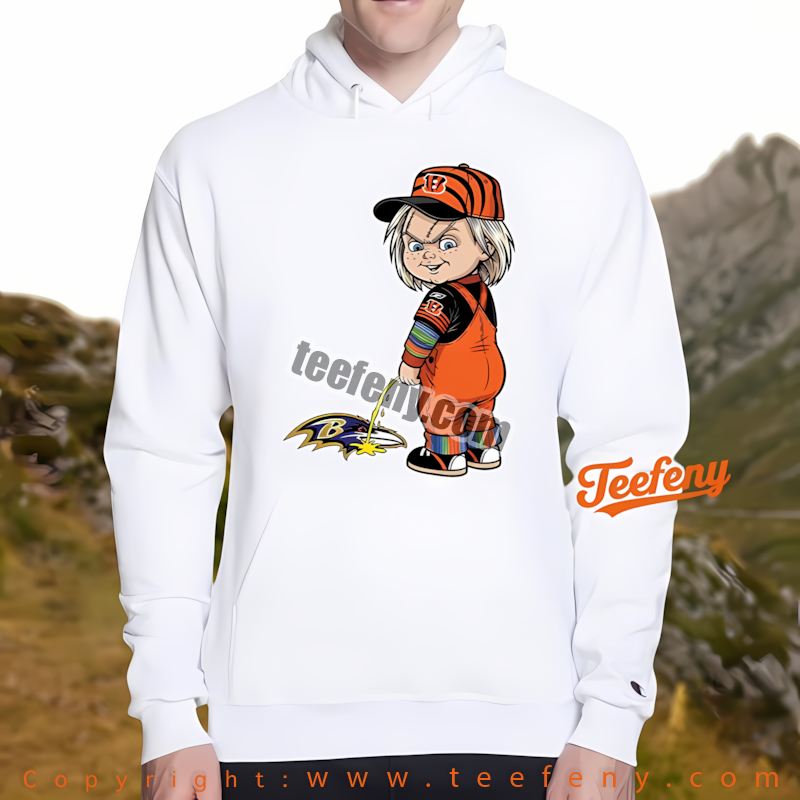 Cincinnati Bengals Chucky Ravens Rivalry Hoodie Adults Cincinnati Bengals Chucky Ravens Rivalry Hoodie Adults