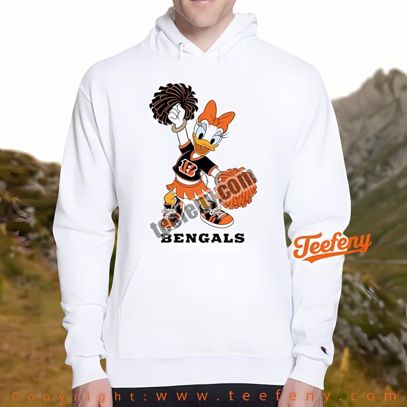 Cincinnati Bengals Daisy Duck Cheerleader Hoodie Women Cincinnati Bengals Daisy Duck Cheerleader Hoodie Women