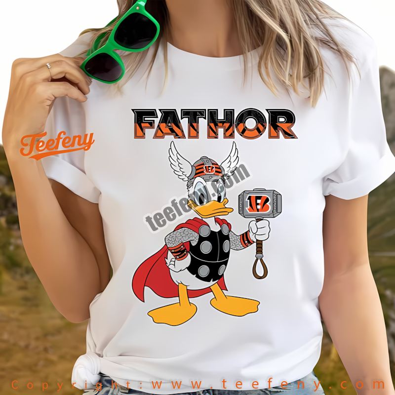 Cincinnati Bengals Donald Duck Fathor Shirt Vintage