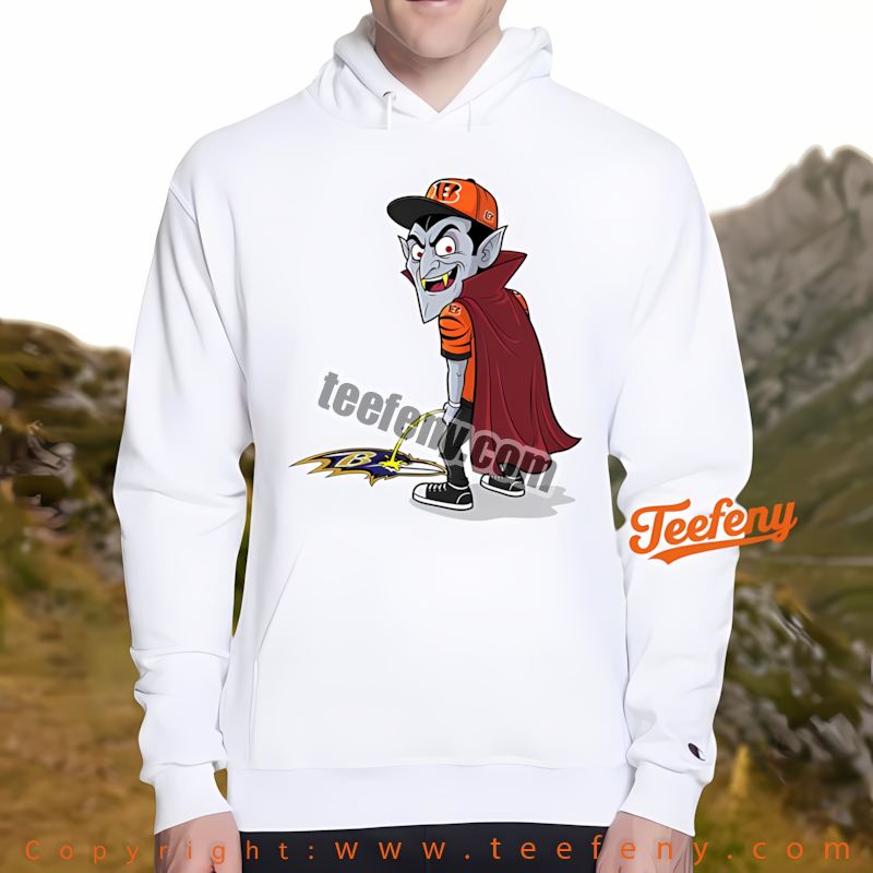 Cincinnati Bengals Dracula Ravens Rivalry Hoodie Holiday Cincinnati Bengals Dracula Ravens Rivalry Hoodie Holiday