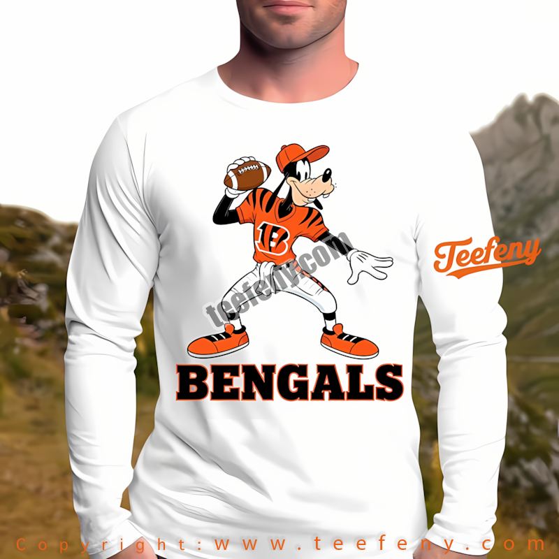 Cincinnati Bengals Goofy Football Quarterback Long Sleeve Youth Cincinnati Bengals Goofy Football Quarterback Long Sleeve Youth