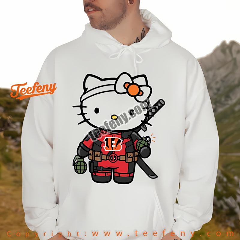 Cincinnati Bengals Hello Kitty Deadpool Hoodie Graphic Cincinnati Bengals Hello Kitty Deadpool Hoodie Graphic