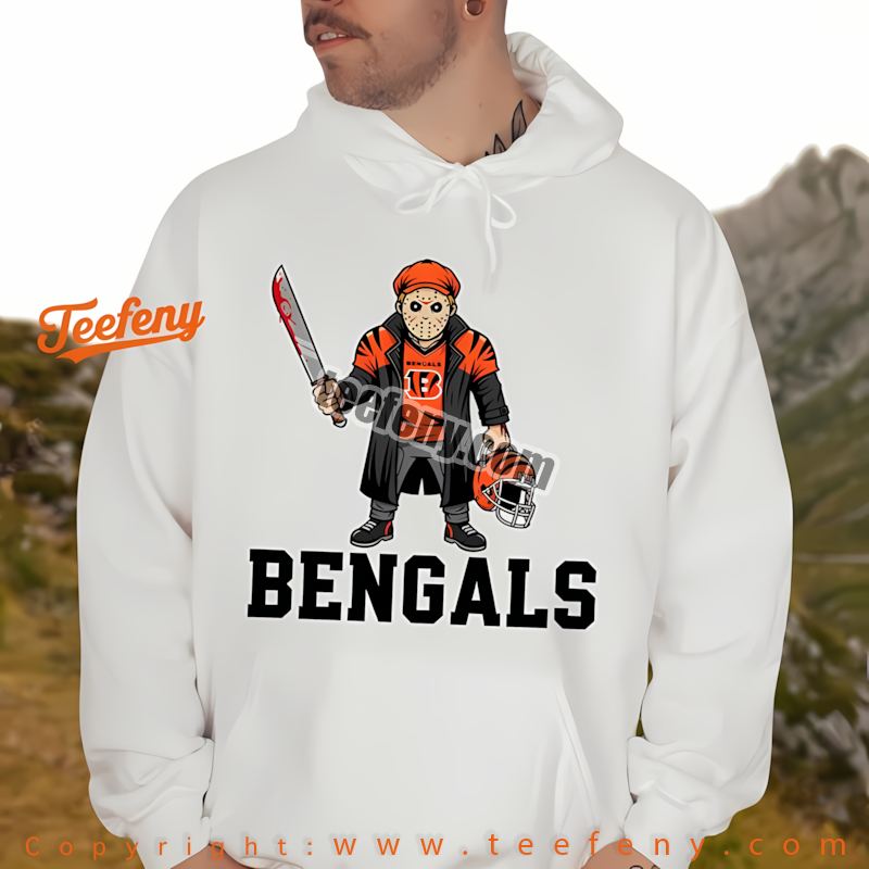 Cincinnati Bengals Jason Voorhees Halloween Hoodie Adults Cincinnati Bengals Jason Voorhees Halloween Hoodie Adults