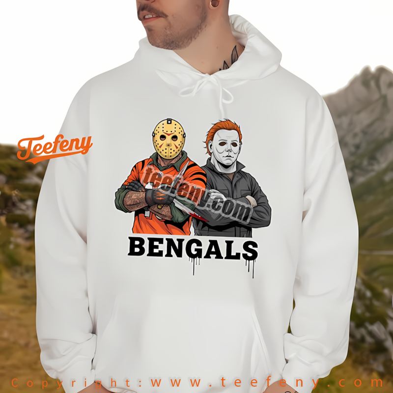 Cincinnati Bengals Jason Voorhees Michael Myers Horror Hoodie Holiday Cincinnati Bengals Jason Voorhees Michael Myers Horror Hoodie Holiday