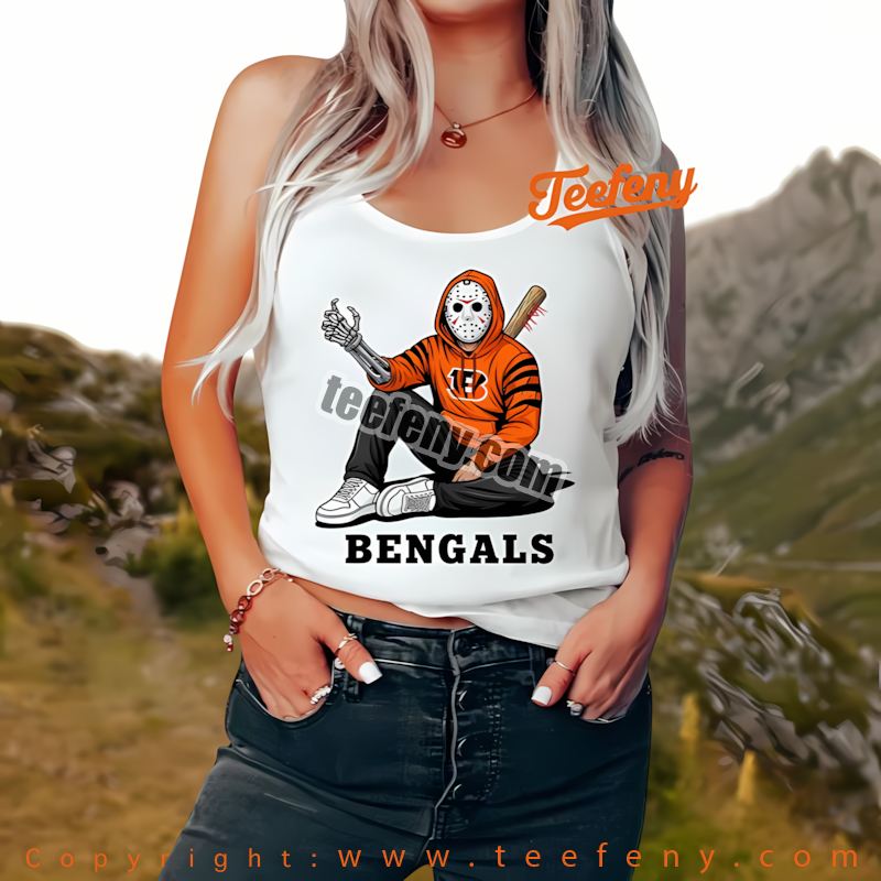 Cincinnati Bengals Jason Voorhees Street Halloween Tanktop Holiday Cincinnati Bengals Jason Voorhees Street Halloween Tanktop Holiday