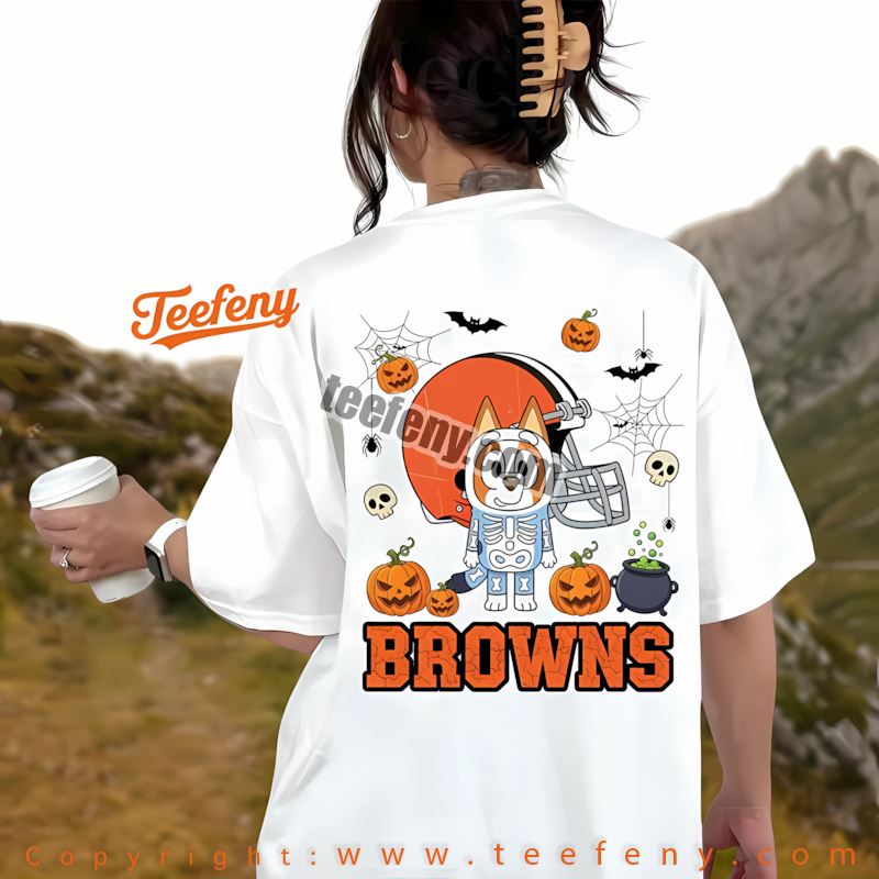 Cleveland Browns Bluey Bingo Christmas Shirt Women