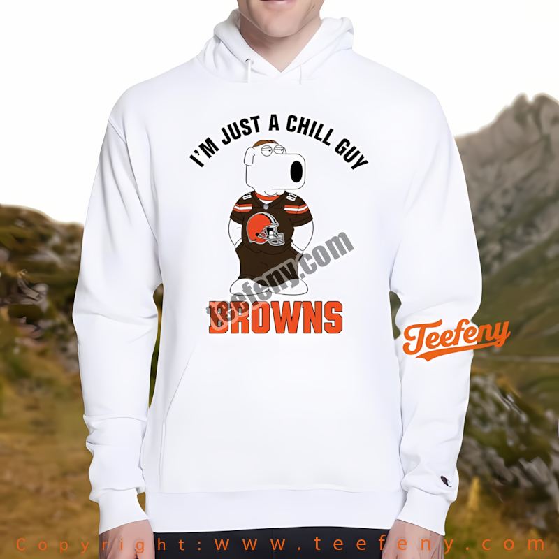 Cleveland Browns Brian Griffin Chill Guy Hoodie Youth Cleveland Browns Brian Griffin Chill Guy Hoodie Youth