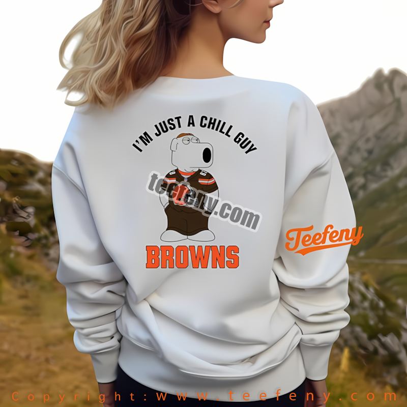 Cleveland Browns Brian Griffin Chill Guy Long Sleeve Youth Cleveland Browns Brian Griffin Chill Guy Long Sleeve Youth
