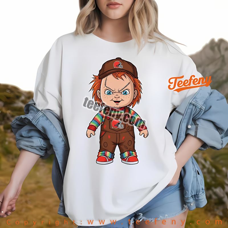 Cleveland Browns Christmas Stitch Lights Holiday Shirt Graphic