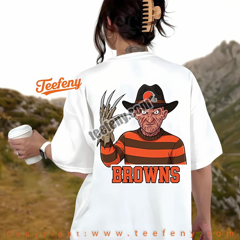 Cleveland Browns Jason Voorhees Michael Myers Horror Shirt Adults