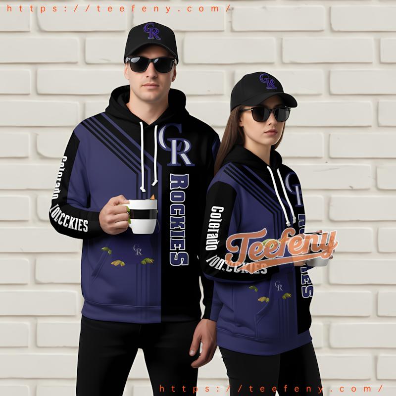 Colorado Rockies Baby Yoda Star Wars 3D Printed Hoodie Purple