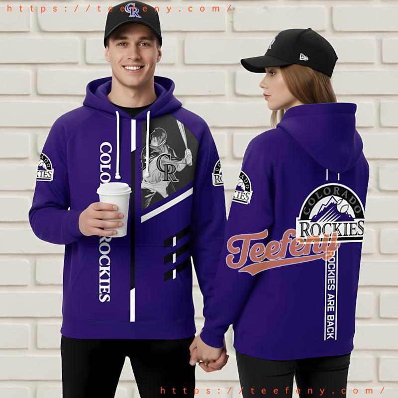 Colorado Rockies Baseball 3D Printed Hoodie Purple Colorado Rockies Baseball 3D Printed Hoodie Purple