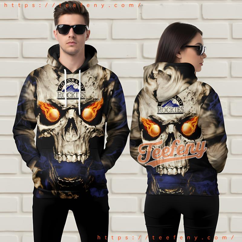 Colorado Rockies Flaming Skull Smoke 3D Zip Up Hoodie Colorado Rockies Flaming Skull Smoke 3D Zip Up Hoodie