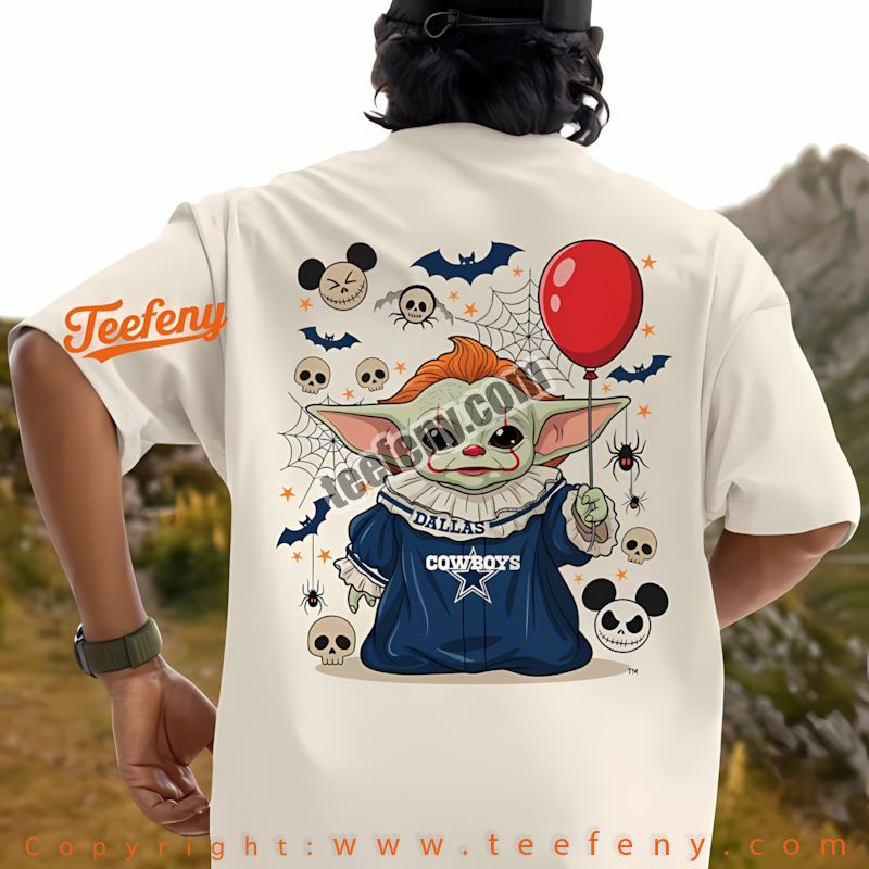 Dallas Cowboys Baby Yoda Pennywise Halloween Shirt Teen