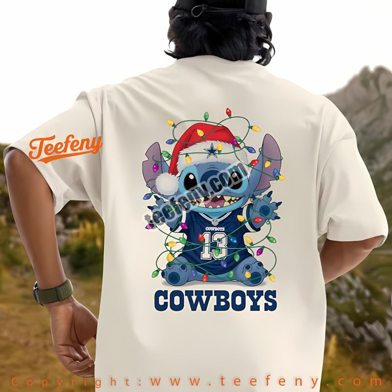 Dallas Cowboys Christmas Stitch Lights Holiday Shirt Holiday