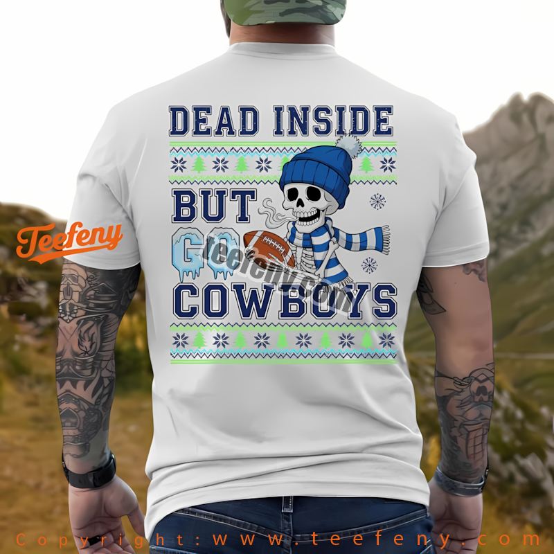 Dallas Cowboys Dead Inside Christmas Shirt Vintage