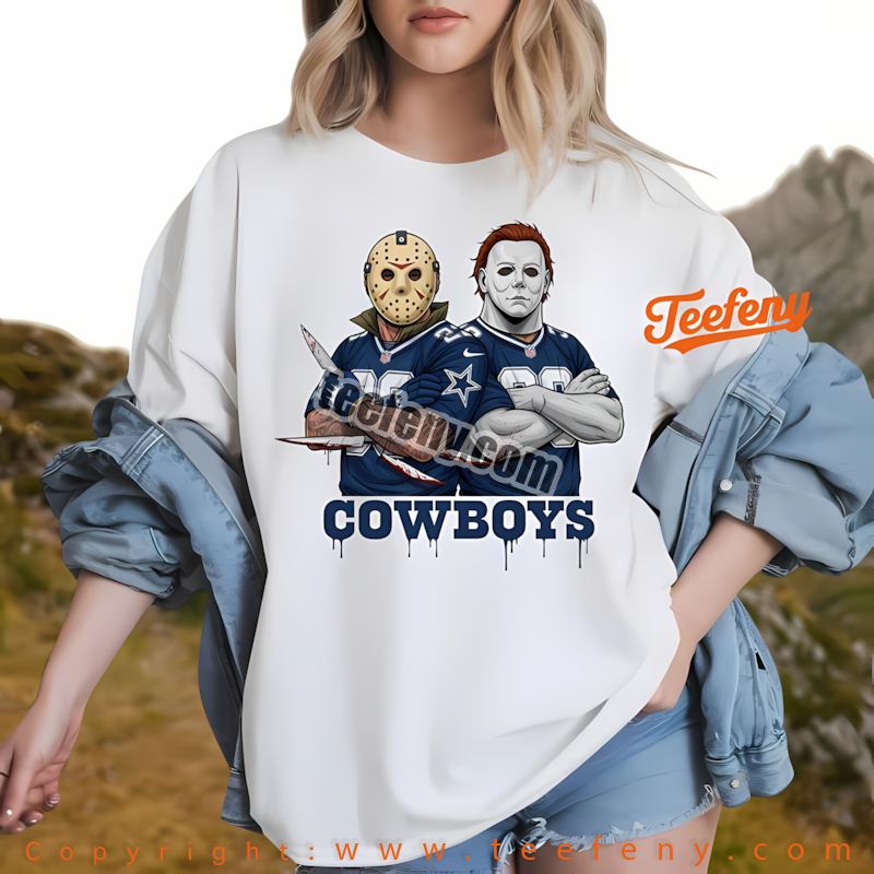 Dallas Cowboys Jason Voorhees Michael Myers Horror Shirt Men