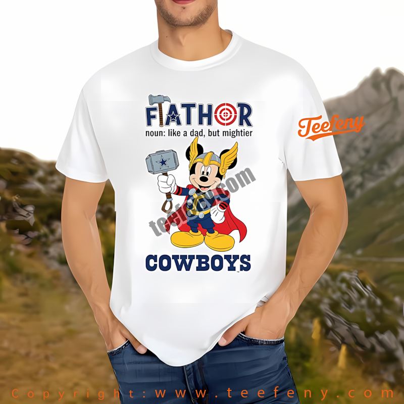 Dallas Cowboys Mickey Mouse Fathor Shirt Adults
