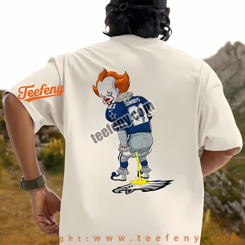 Dallas Cowboys Pennywise Eagles Halloween Rivalry Shirt Vintage