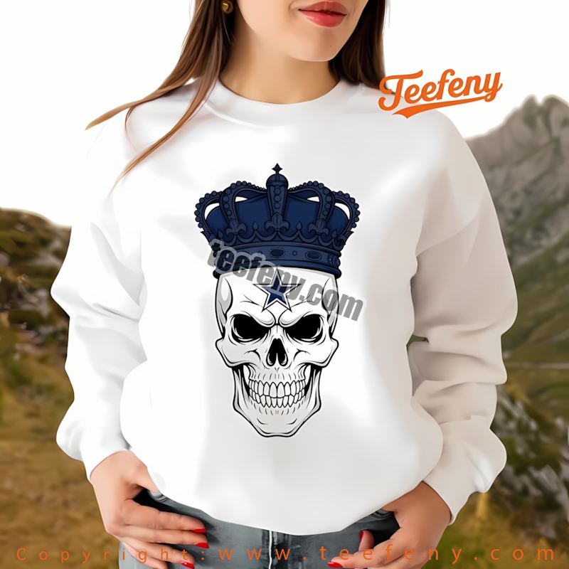 Dallas Cowboys Skull Crown Dark Grunge Shirt Long Sleeven Dallas Cowboys Skull Crown Dark Grunge Shirt Long Sleeven
