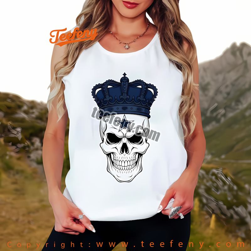 Dallas Cowboys Skull Crown Dark Grunge Shirt Tanktopn Dallas Cowboys Skull Crown Dark Grunge Shirt Tanktopn