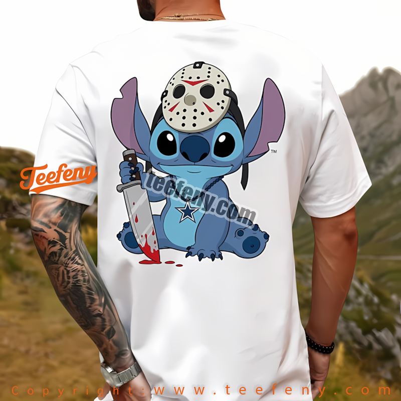 Dallas Cowboys Stitch Jason Halloween Shirt Cotton