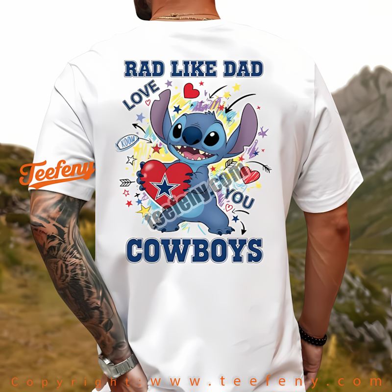 Dallas Cowboys Stitch Rad Like Dad Shirt Youth
