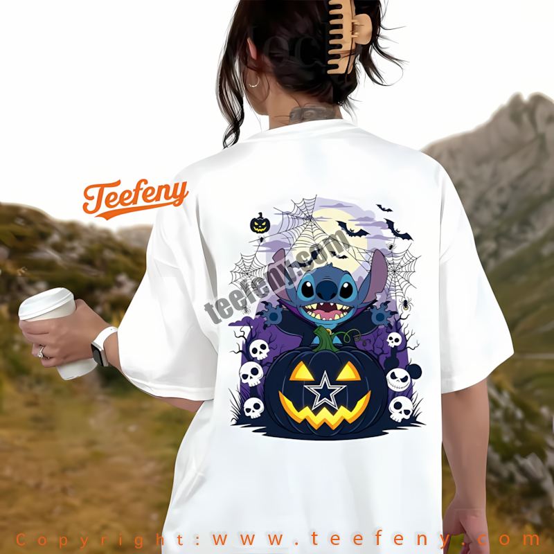 Dallas Cowboys Stitch Witch Halloween Shirt Women