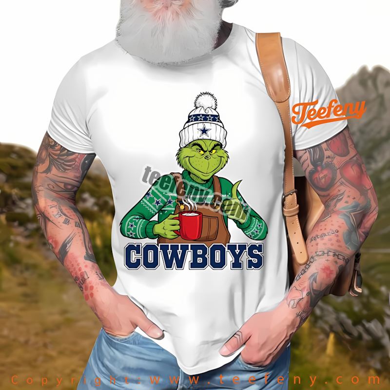 Dallas Cowboys The Grinch Winter Hot Cocoa Holiday Shirt Vintage