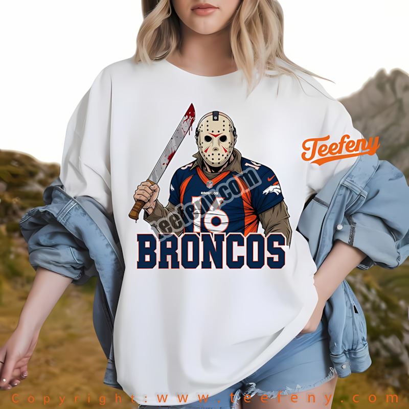 Denver Broncos Jason Voorhees Halloween Shirt Adults