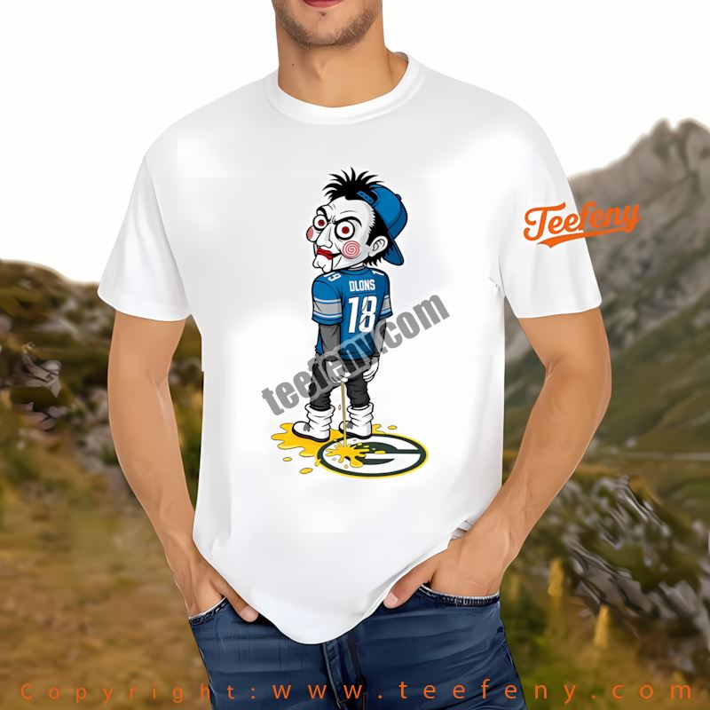 Detroit Lions Billy Puppet Halloween Chicago Bears Rivalry Shirt Vintage