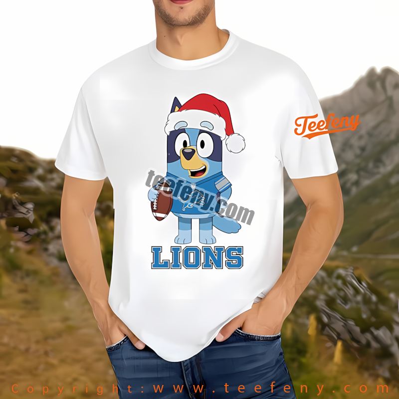 Detroit Lions Bluey Bingo Trick Or Treat Halloween Shirt Teen