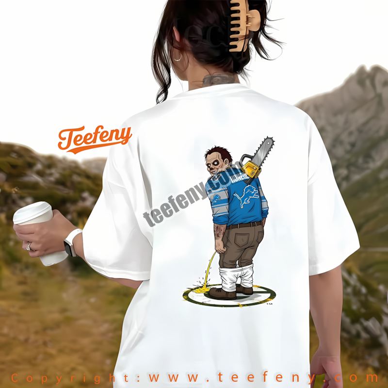 Detroit Lions Leatherface Chicago Bears Rivalry Shirt Graphic