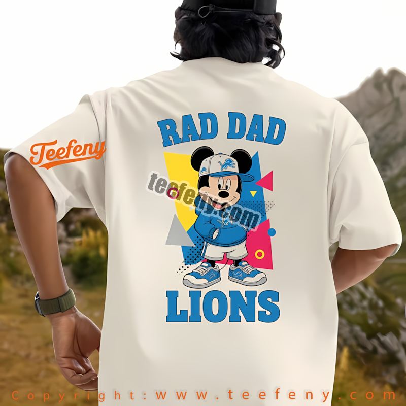 Detroit Lions Mickey Mouse Fathor Shirt Women