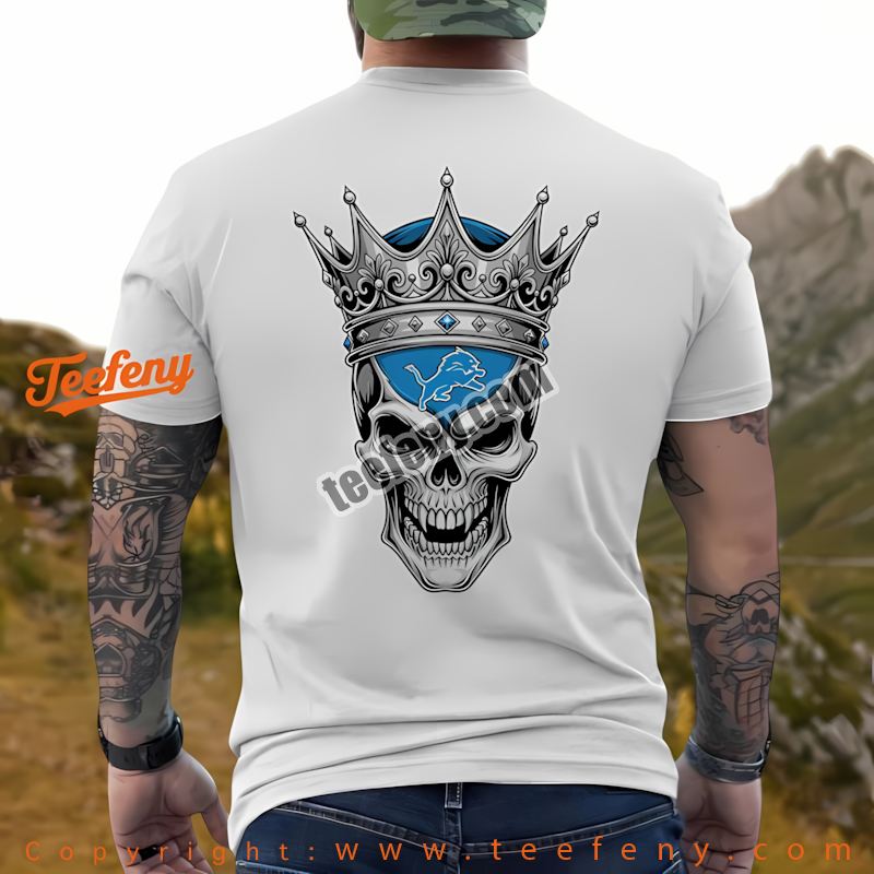 Detroit Lions Skull Crown Dark Grunge Shirt Unisex Detroit Lions Skull Crown Dark Grunge Shirt Unisex