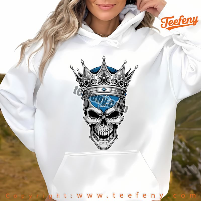 Detroit Lions Skull Crown Dark Grunge Hoodie Unisex Detroit Lions Skull Crown Dark Grunge Hoodie Unisex