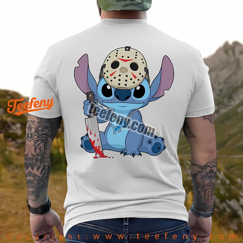 Detroit Lions Stitch Jason Halloween Shirt Men Women Detroit Lions Stitch Jason Halloween Shirt Men Women