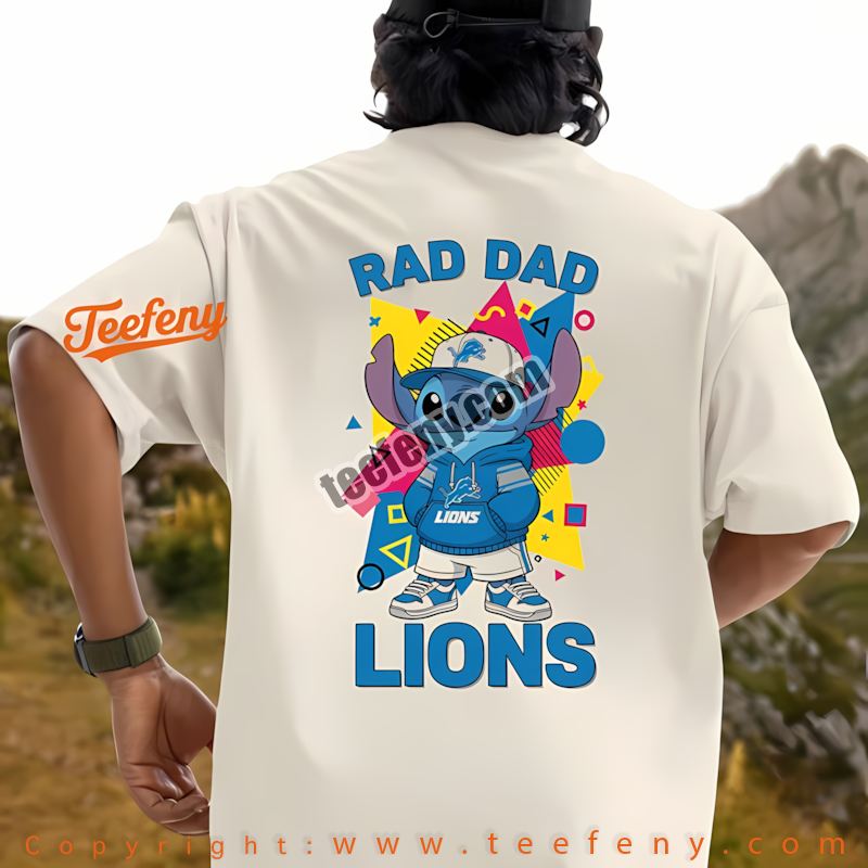 Detroit Lions Stitch Rad Like Dad Shirt Women Detroit Lions Stitch Rad Like Dad Shirt Women