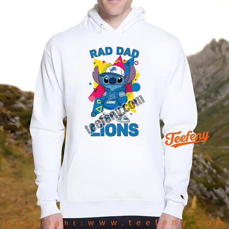 Detroit Lions Stitch Rad Like Dad Hoodie Women Detroit Lions Stitch Rad Like Dad Hoodie Women
