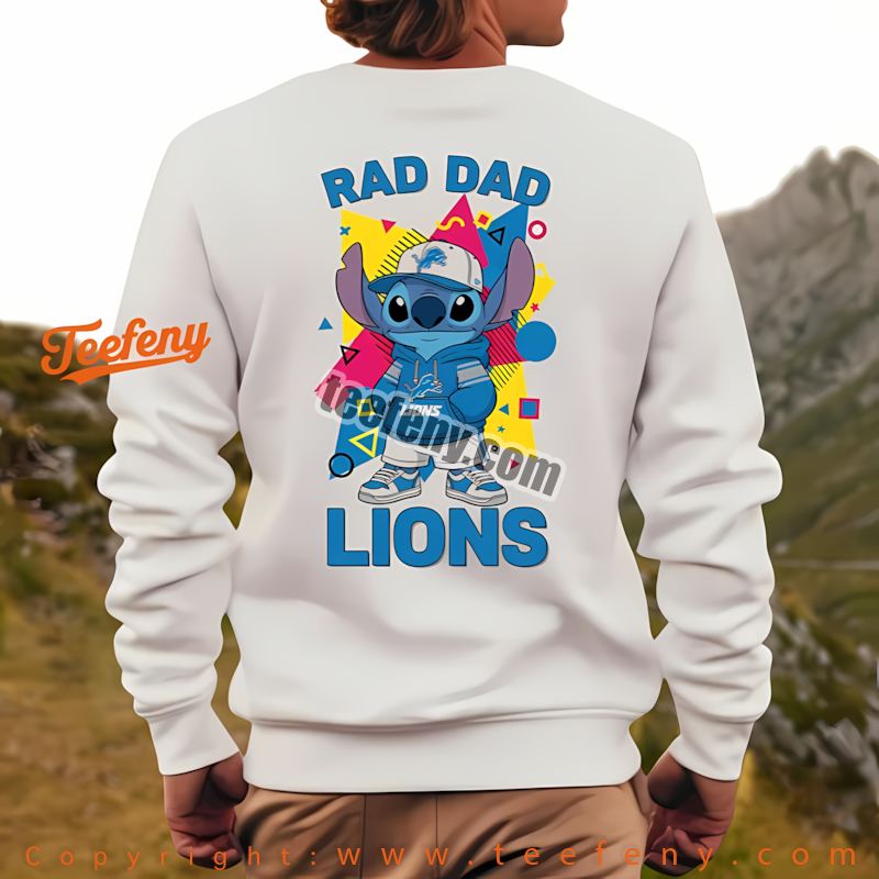 Detroit Lions Stitch Rad Like Dad Long Sleeve Women Detroit Lions Stitch Rad Like Dad Long Sleeve Women