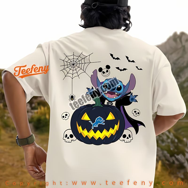 Detroit Lions Stitch Witch Halloween Shirt Graphic Detroit Lions Stitch Witch Halloween Shirt Graphic