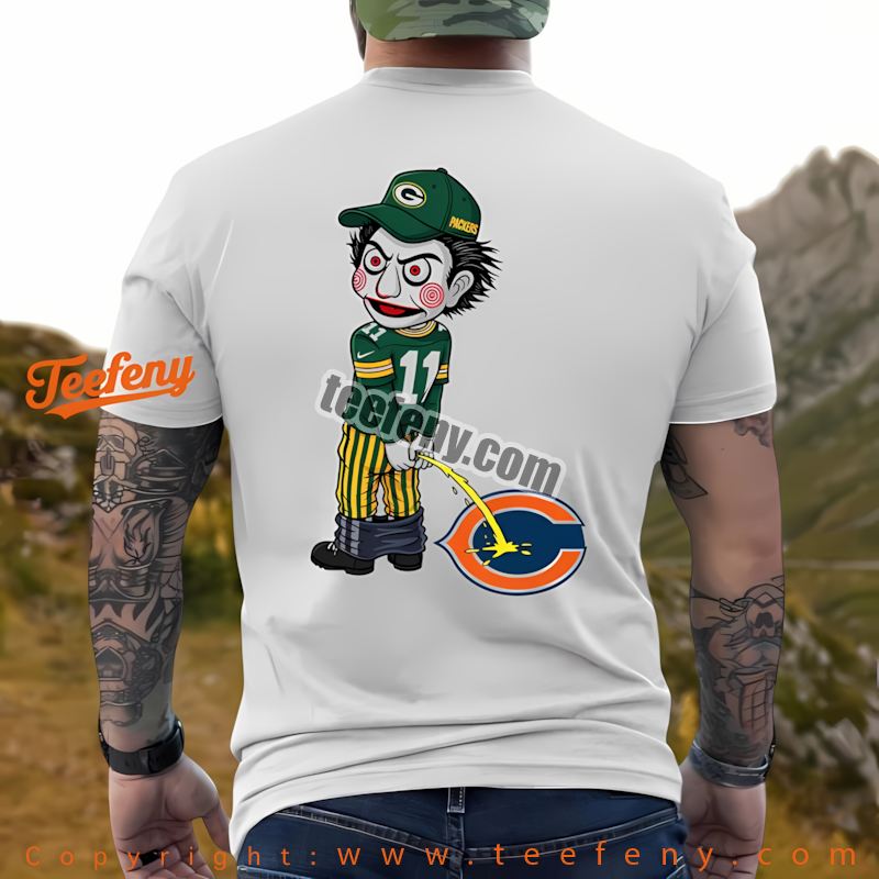 Green Bay Packers Billy Puppet Halloween Chicago Bears Rivalry Shirt Teen