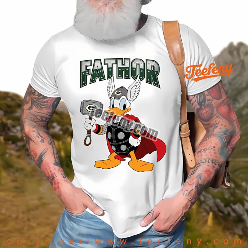 Green Bay Packers Donald Duck Fathor Shirt Vintage