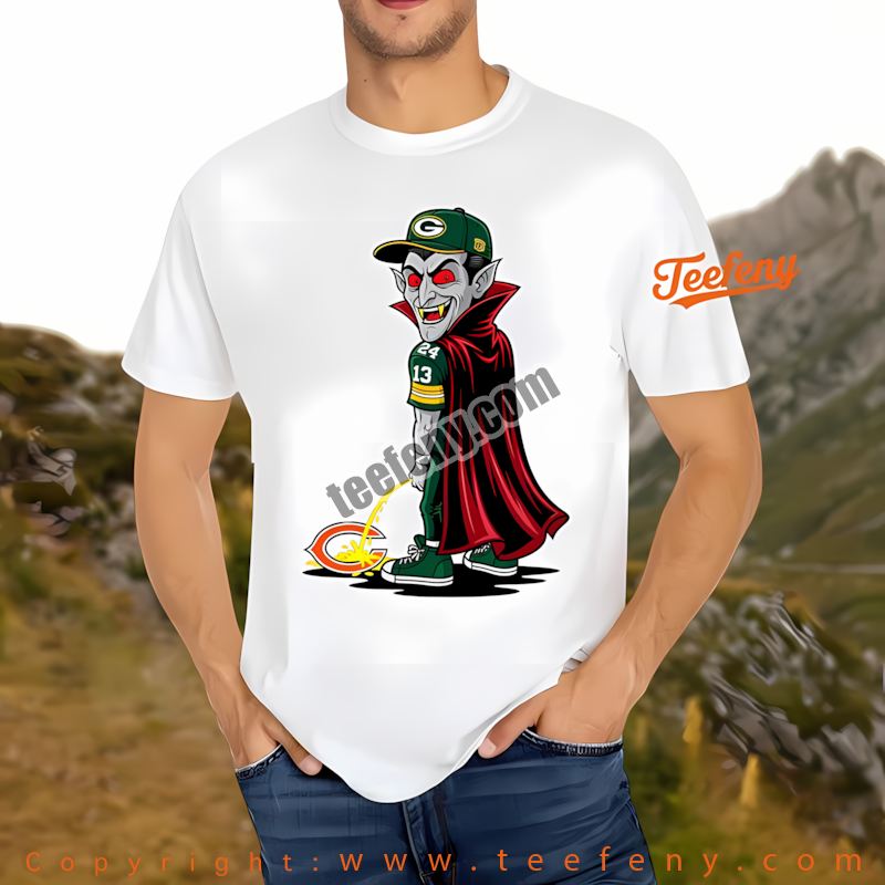 Green Bay Packers Dracula Chicago Bears Rivalry Shirt Adults
