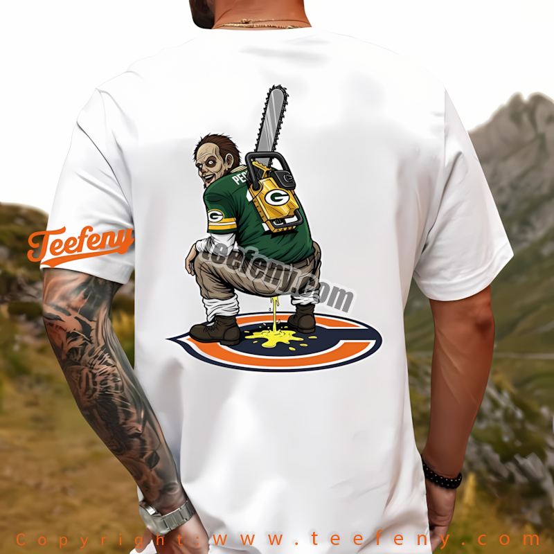 Green Bay Packers Leatherface Chicago Bears Rivalry Shirt Teen
