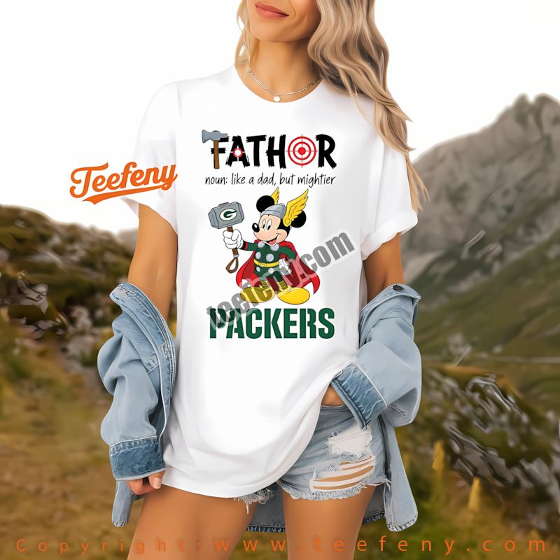 Green Bay Packers Mickey Mouse Fathor Shirt Men Women