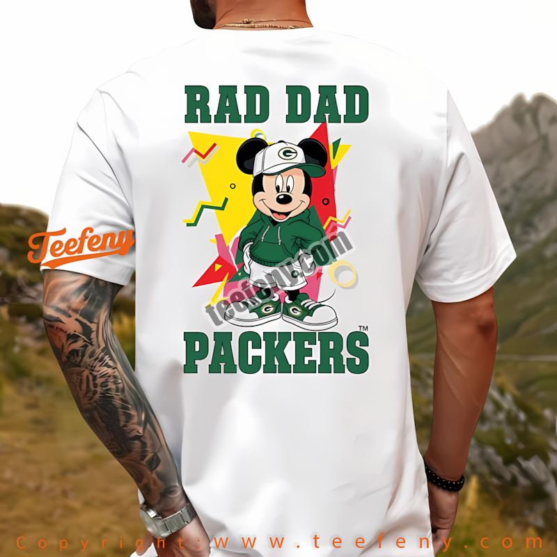 Green Bay Packers Mickey Mouse Rad Dad Shirt Teen