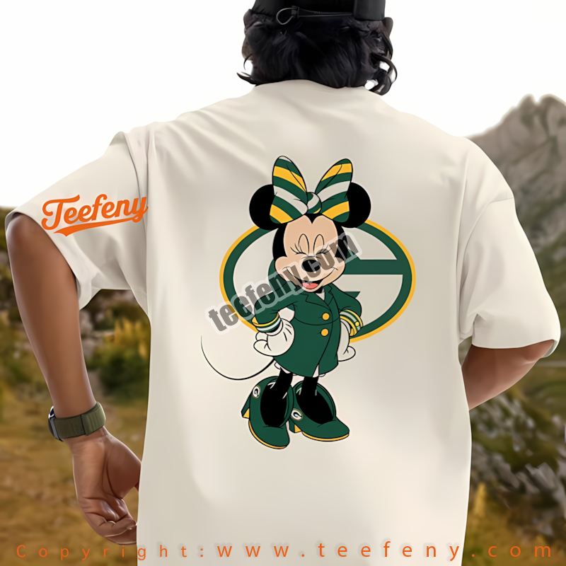 Green Bay Packers Minnie Mouse Shirt Adults